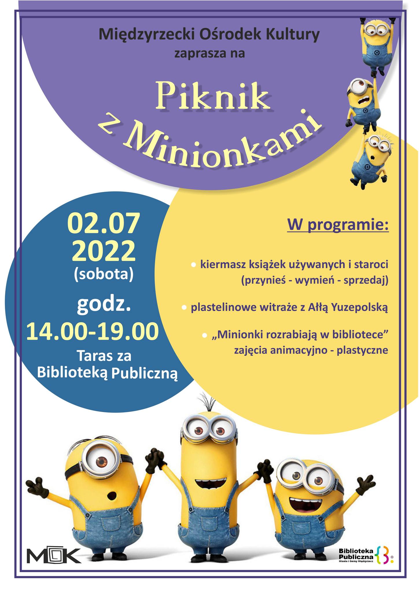 Plakat promujący Piknik z Minionkami